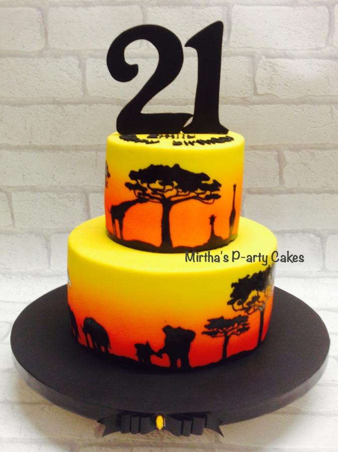 African Themed Birthday Cake