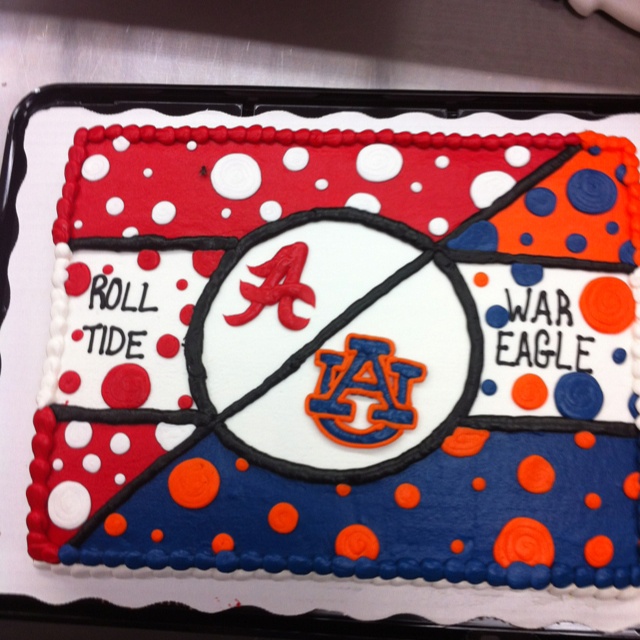 Alabama-Auburn Cake