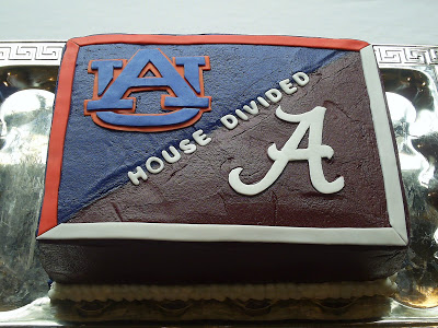 Alabama-Auburn House Divided Cake