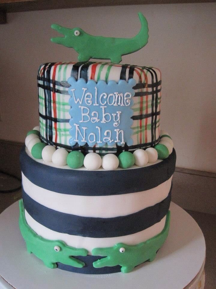 Alligator Baby Shower Cake Alligator Baby Shower Cake