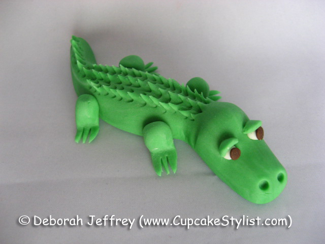 Alligator Fondant Topper Cupcake