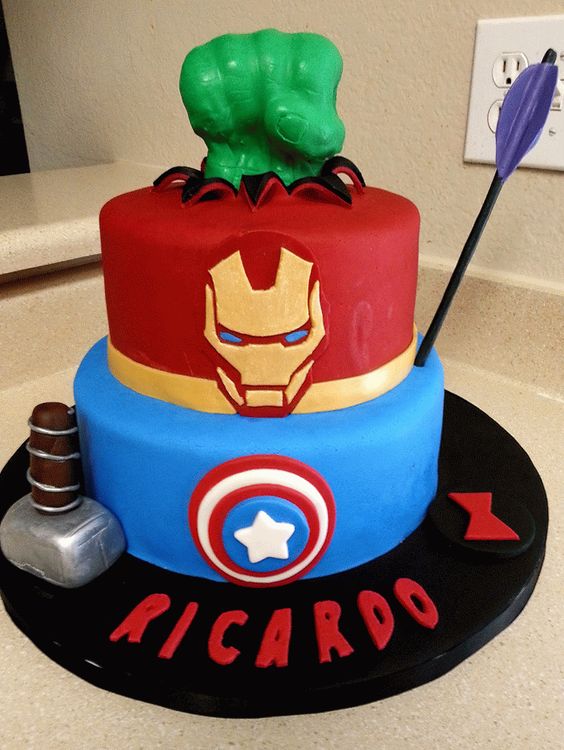 Avengers Birthday Cake