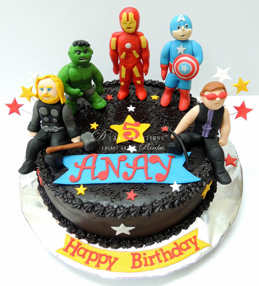 Avengers Birthday Cake