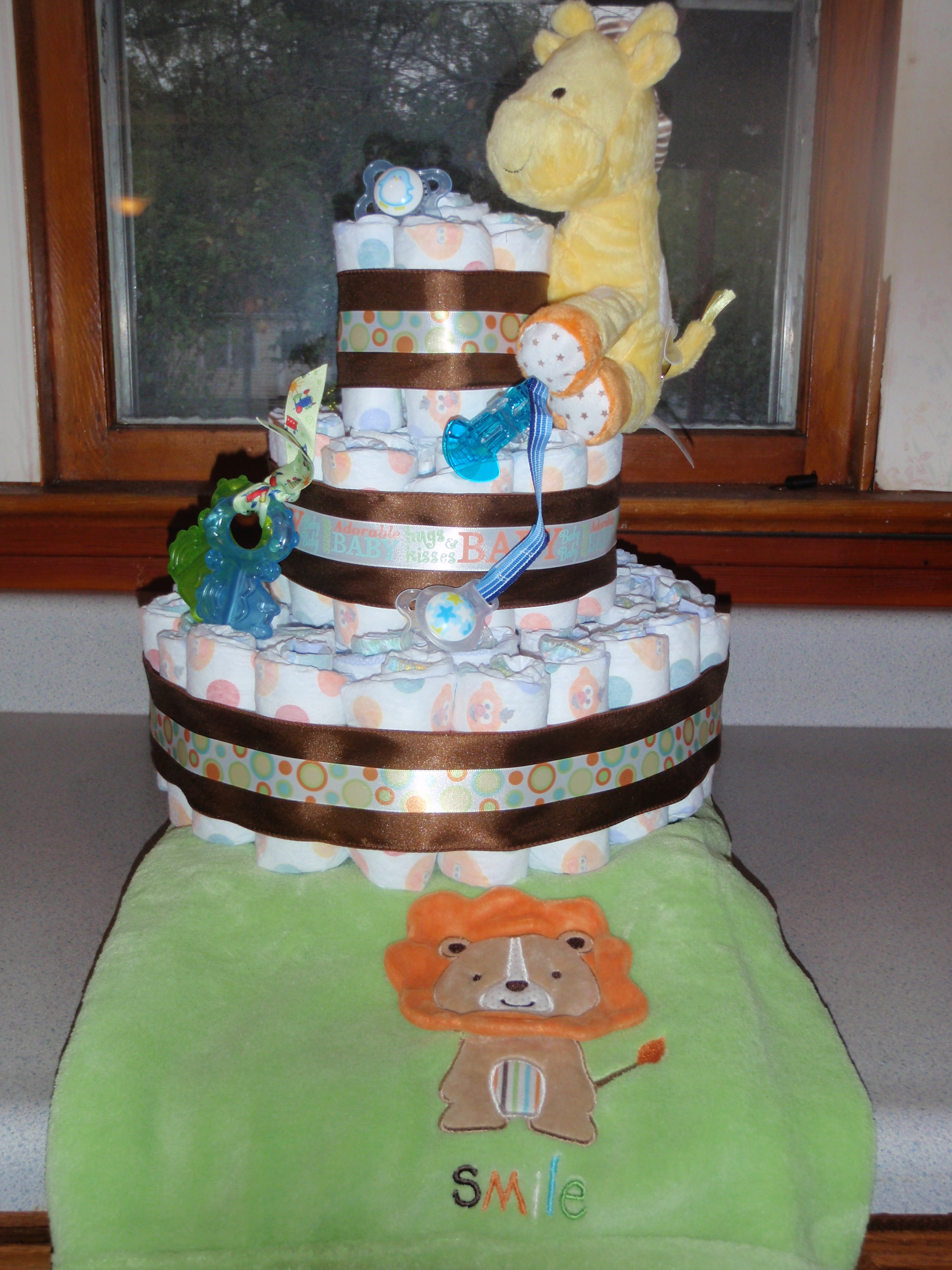 Baby Boy Jungle Diaper Cake Baby Boy Jungle Diaper Cake