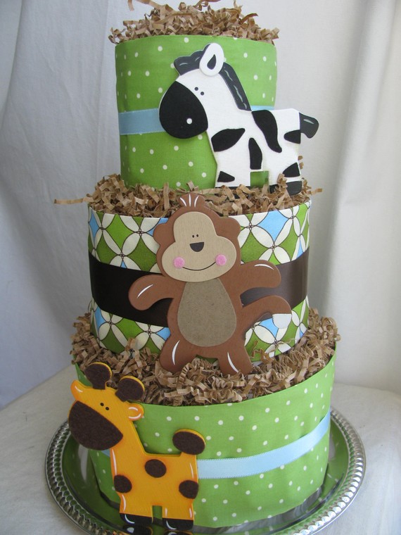 Baby Boy Safari Diaper Cake