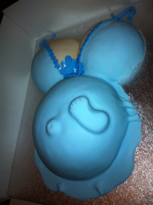 Baby Bump Cake with Foot