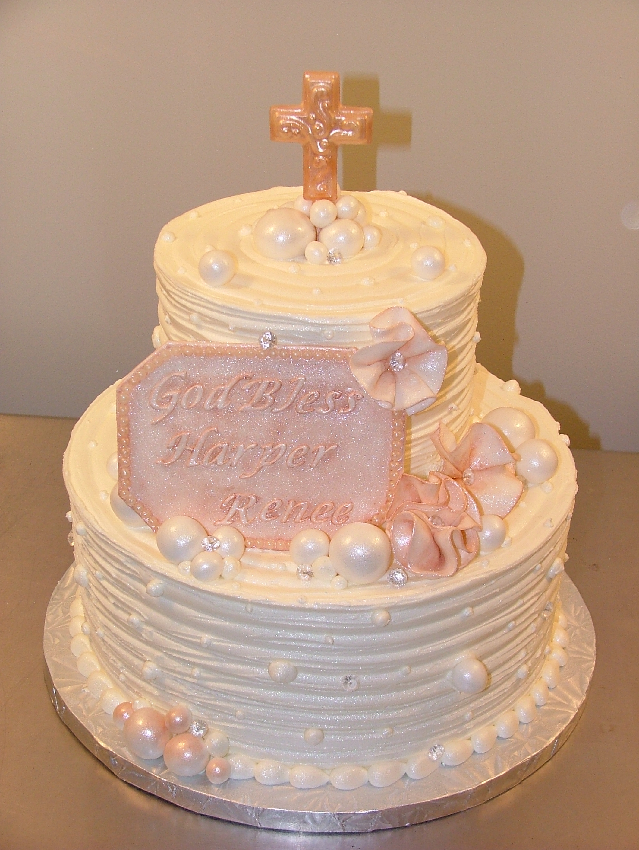 12 Photos of Elegant Baby Boy Christening Cakes