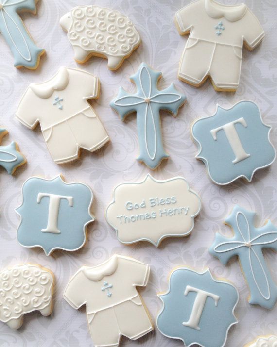 Baby Girl Baptism Sugar Cookies