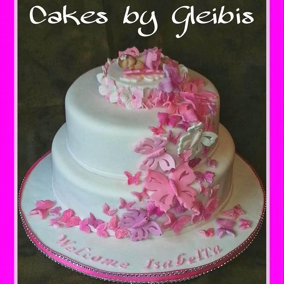 Baby Shower Cake with Butterflies