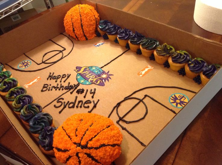 Basketball Cupcake Cake