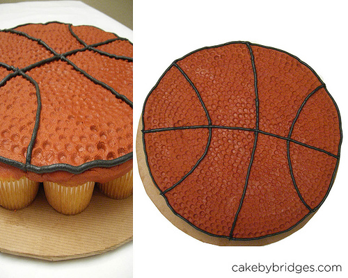 Basketball Cupcake Cake