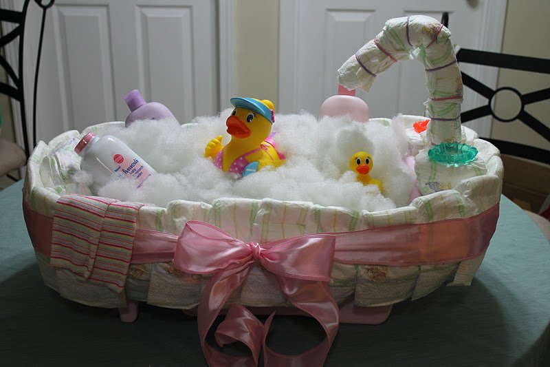 Bath Tub Diaper Cake