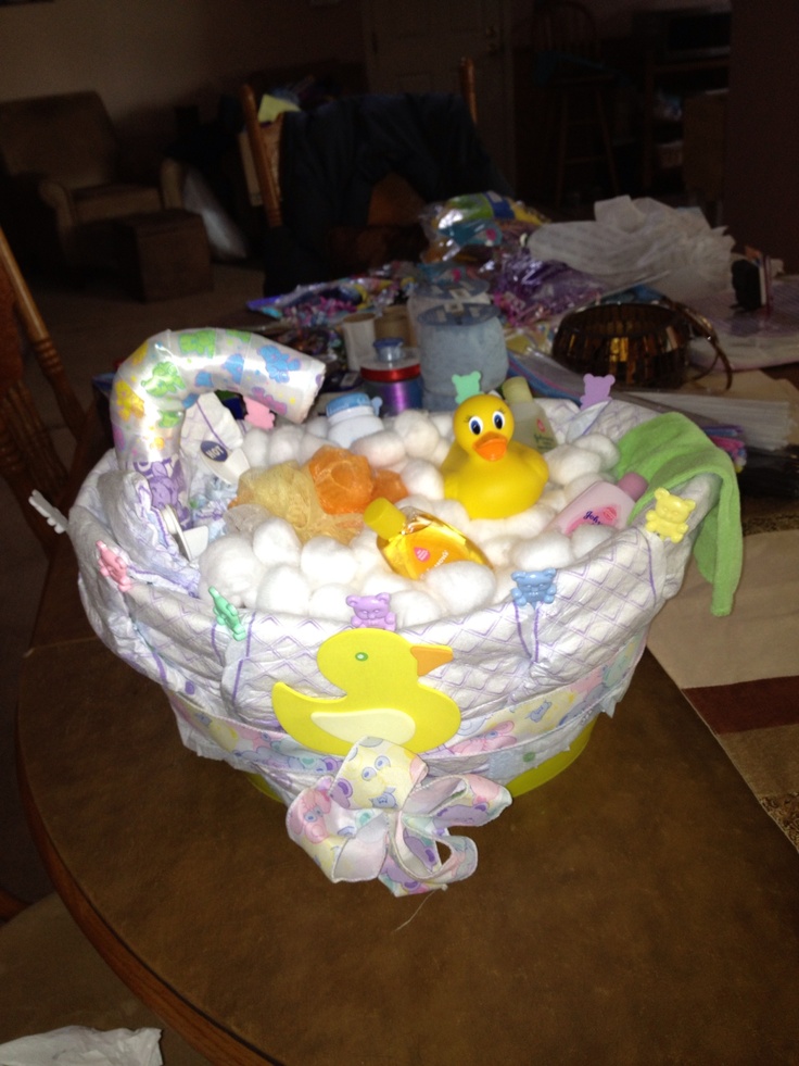 Bathtub Diaper Cake