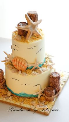 Beach Themed Wedding Cake Ideas