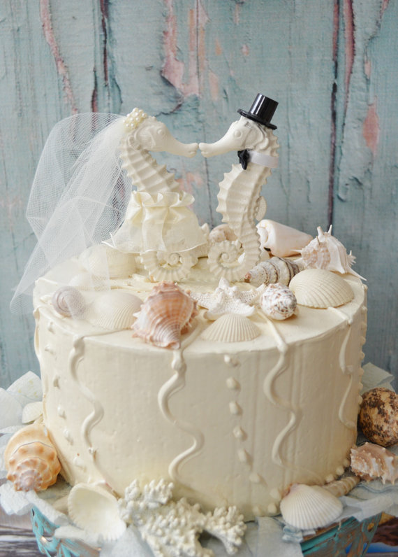 Beach Themed Wedding Cake Topper
