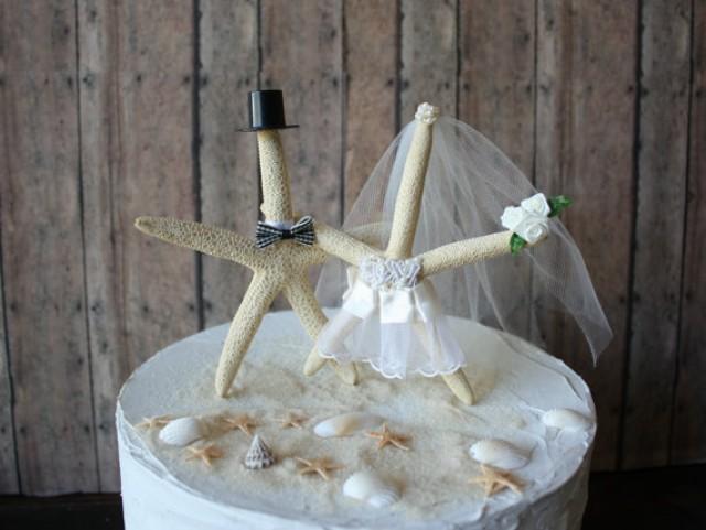 Beach Wedding Bride and Groom Cake Topper