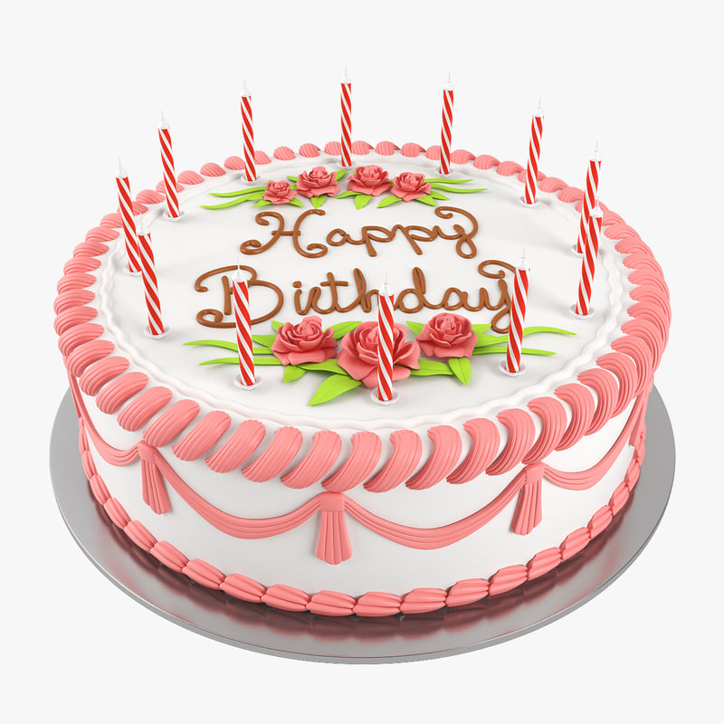 Birthday Cake 3D Model