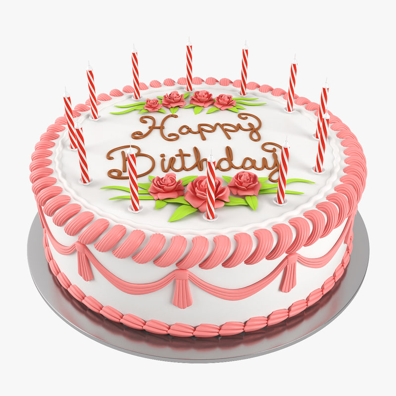 Birthday Cake 3D Model Birthday Cake 3D Model