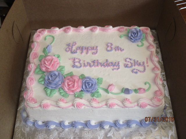 Birthday Sheet Cakes with Roses Birthday Sheet Cakes with Roses