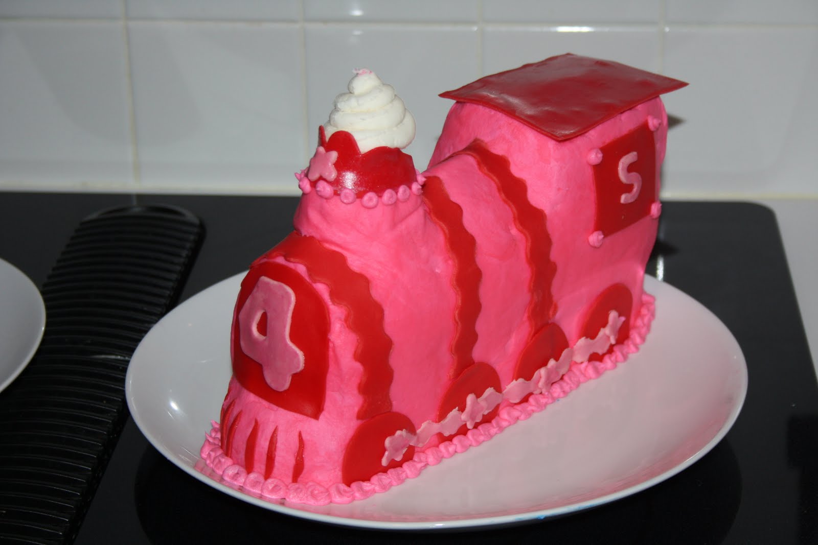 Blue and Pink Birthday Cake