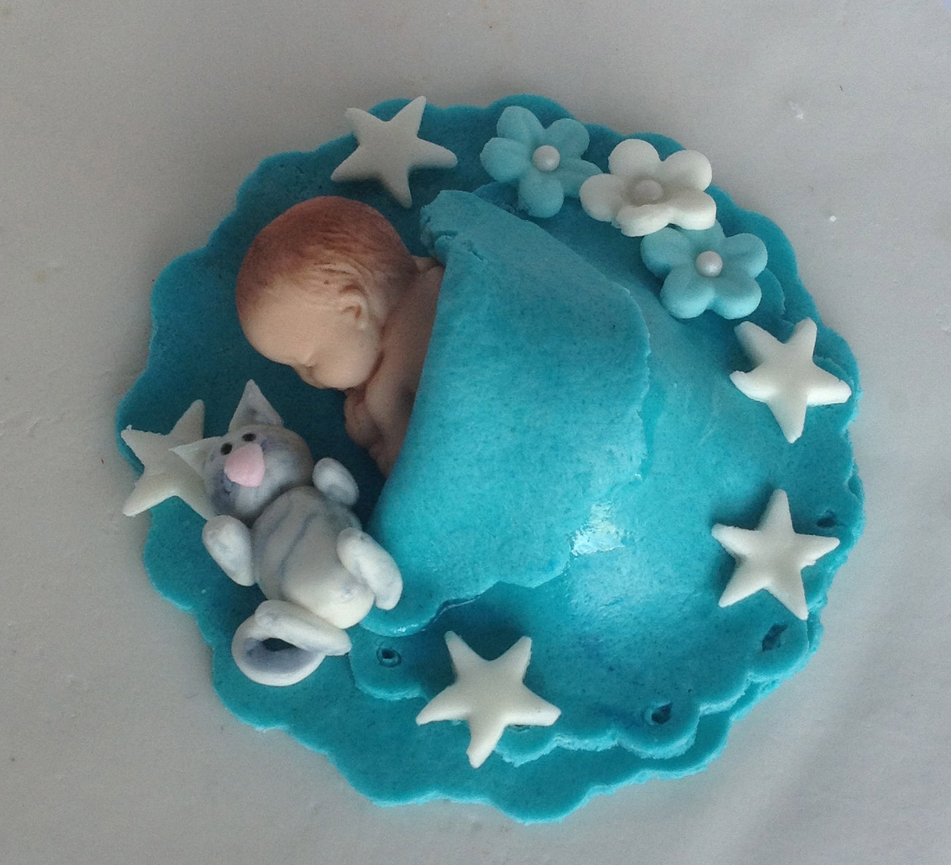 Boy Baby Shower Fondant Cake Toppers