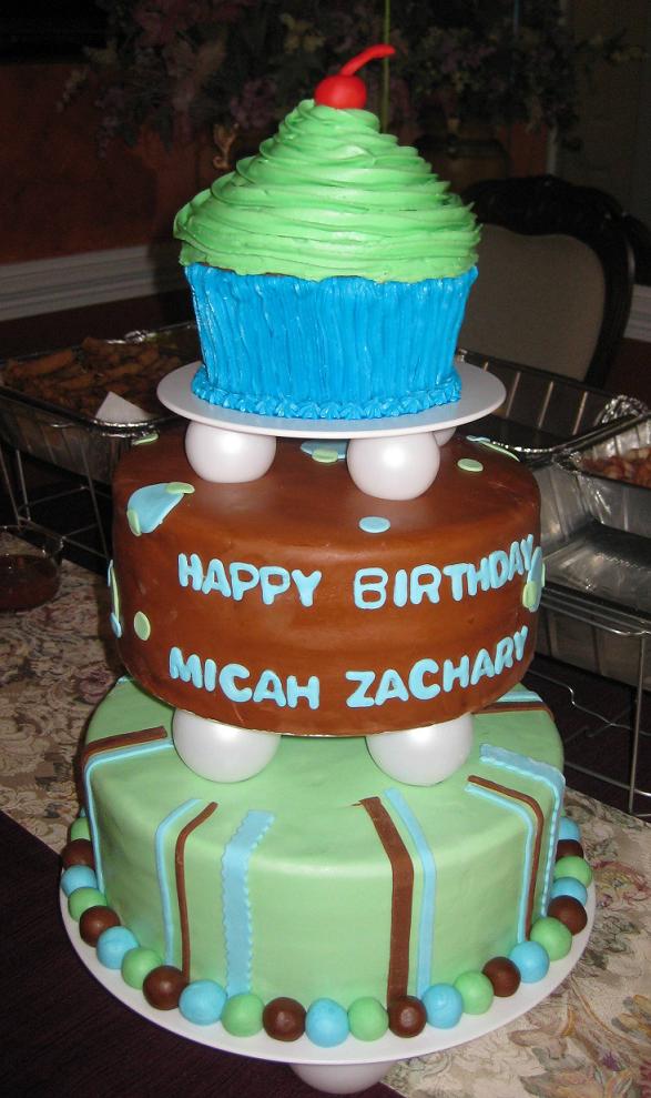 Boys First Birthday Cupcake Cake Idea