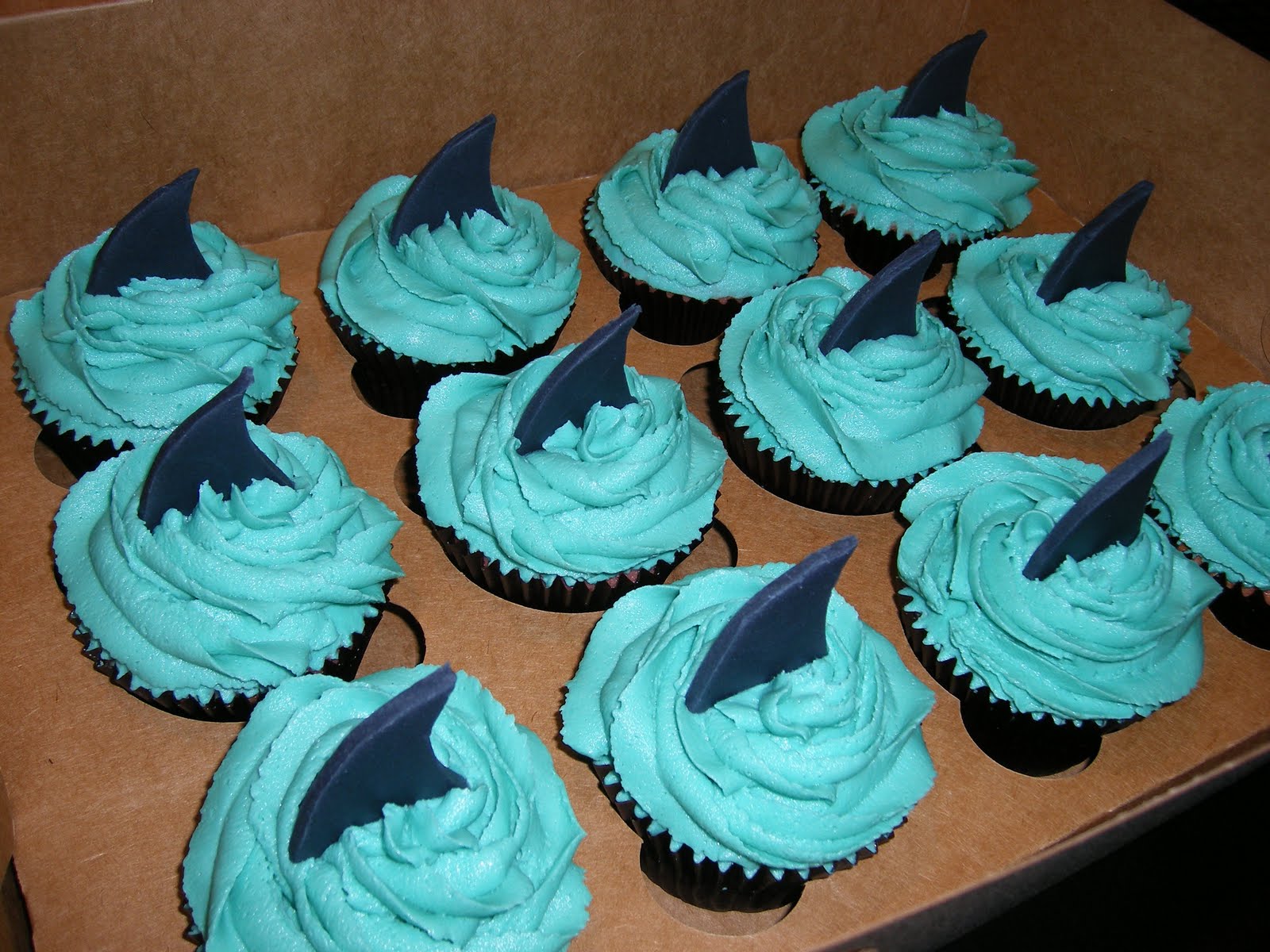 Boys Shark Birthday Cupcakes Boys Shark Birthday Cupcakes