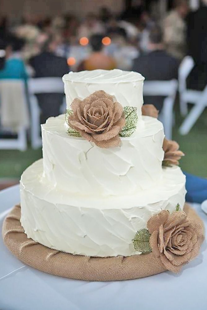 Burlap Wedding Cake Ideas