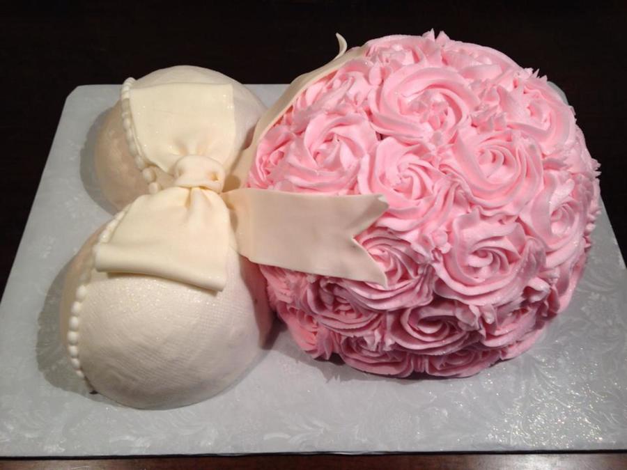 Buttercream Baby Shower Belly Cake Buttercream Baby Shower Belly Cake
