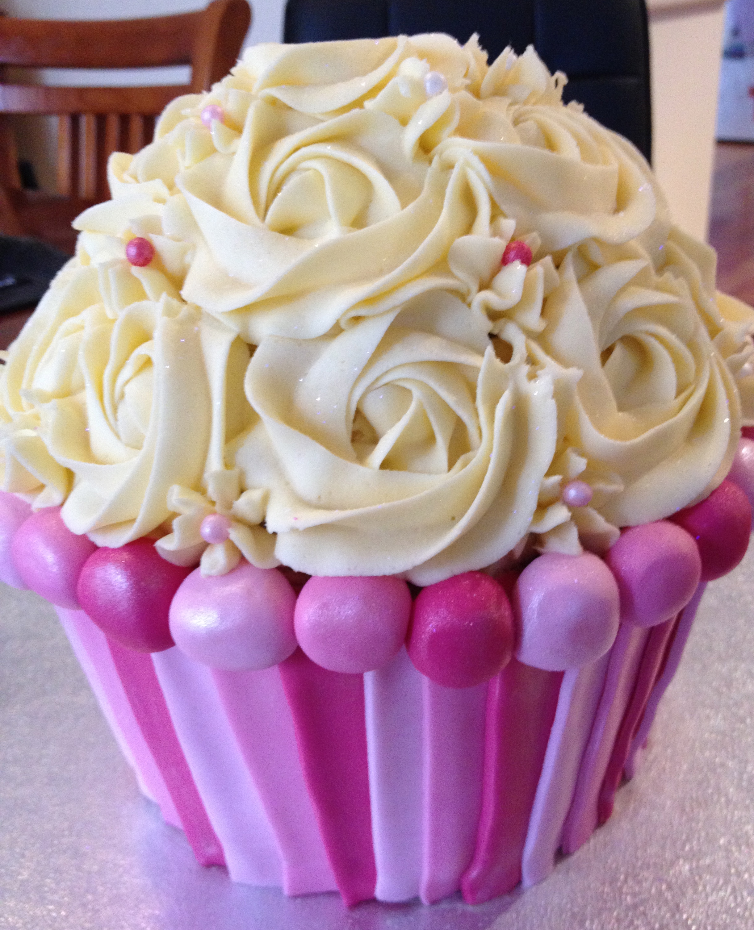 Buttercream Giant Cupcake Cake