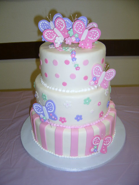 Butterfly Baby Shower Cake