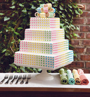 Candy Themed Wedding Cake