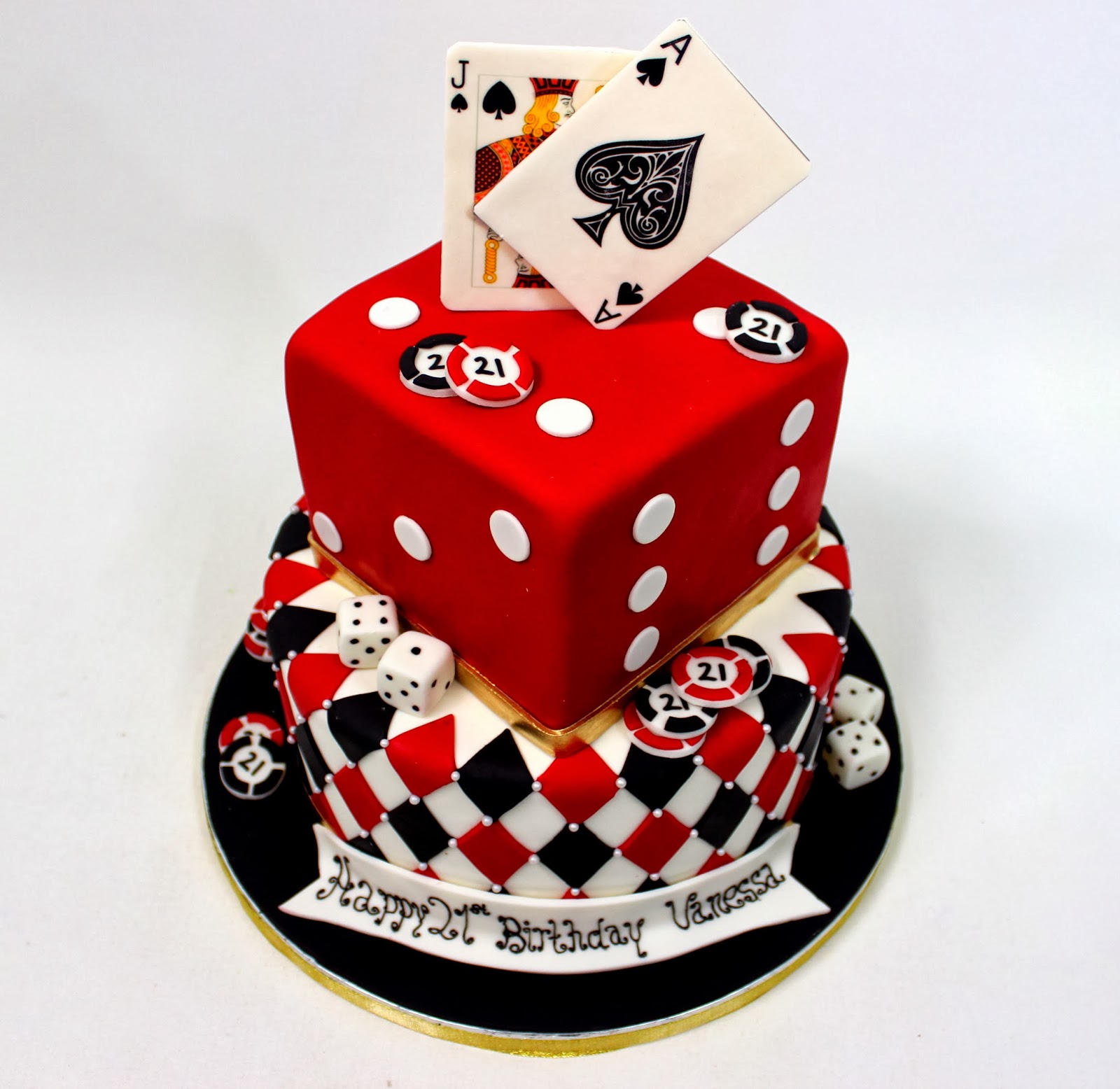 Casino Themed Birthday Cake