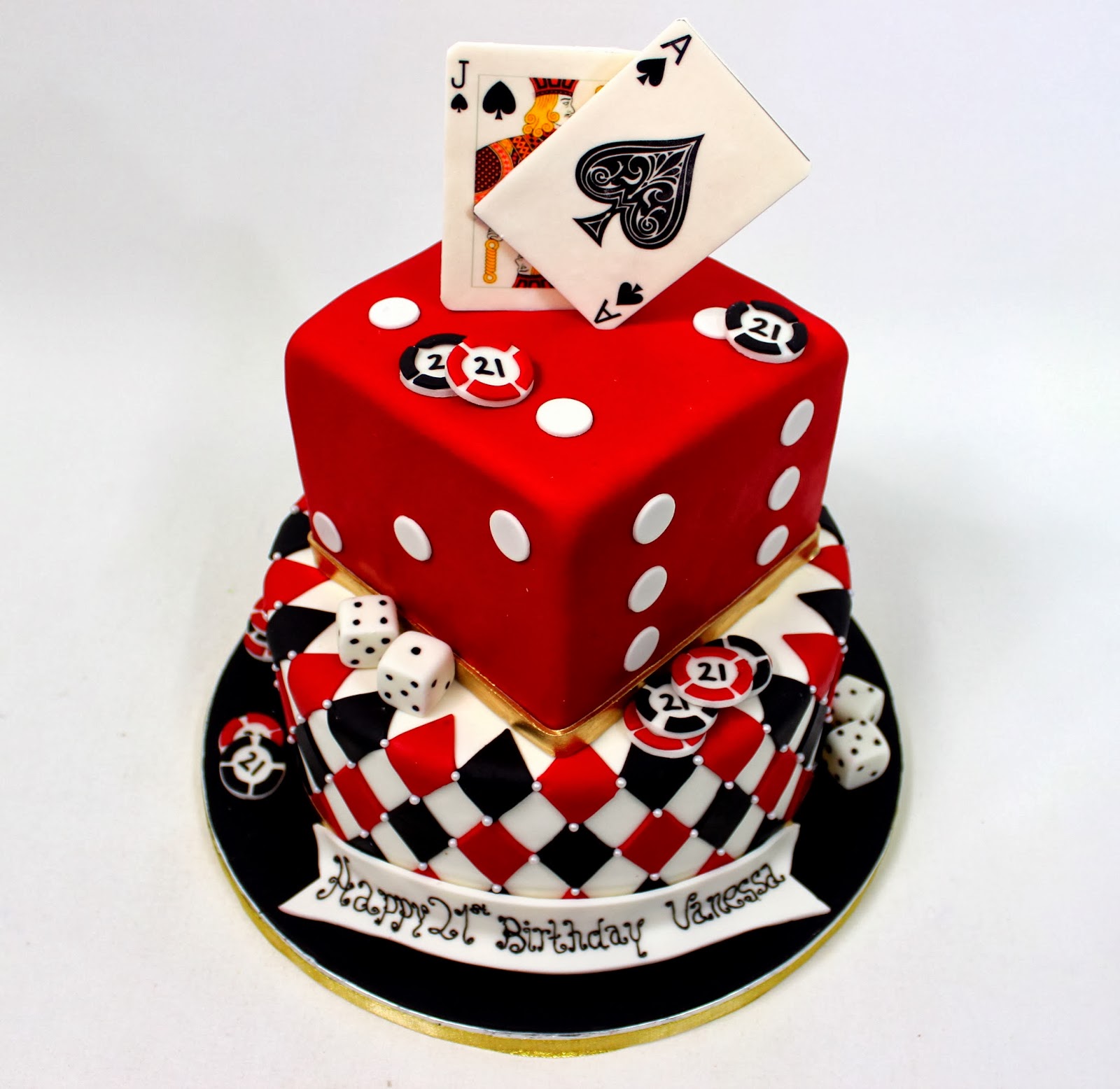 Casino Themed Birthday Cake Casino Themed Birthday Cake