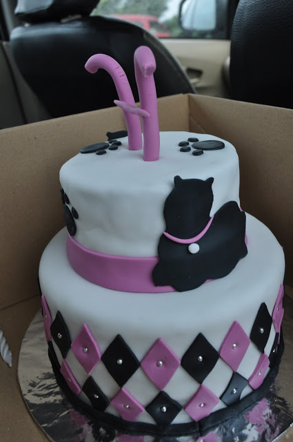Cat Themed Birthday Cake