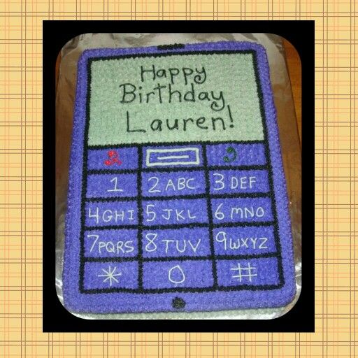 Cell Phone Birthday Cake