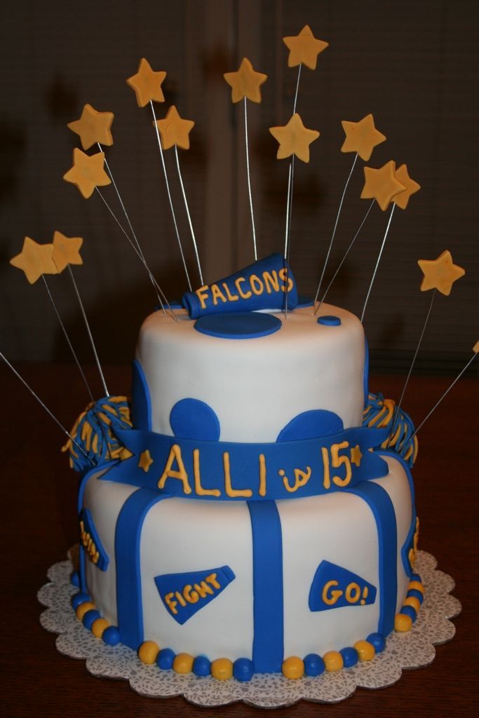 Cheerleading Birthday Party Cake