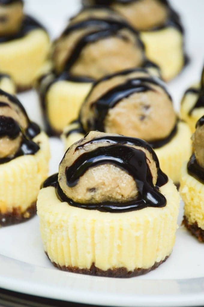 Chocolate Chip Cookie Dough Mini Cheesecakes Chocolate Chip Cookie Dough Mini Cheesecakes