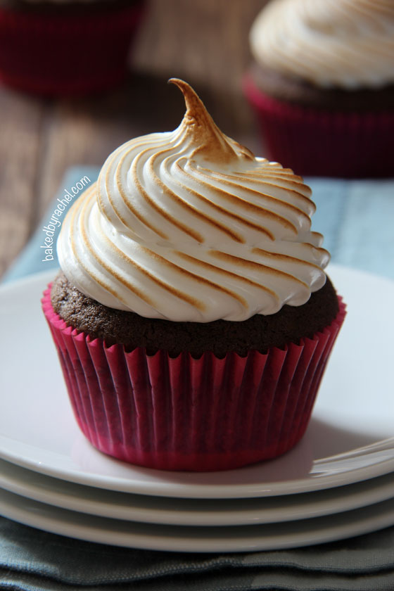 Chocolate Cupcakes with Marshmallow Frosting Chocolate Cupcakes with Marshmallow Frosting