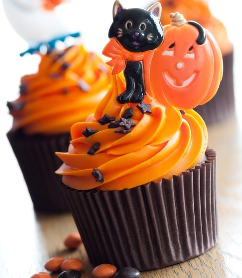 Chocolate Orange Halloween Cupcakes