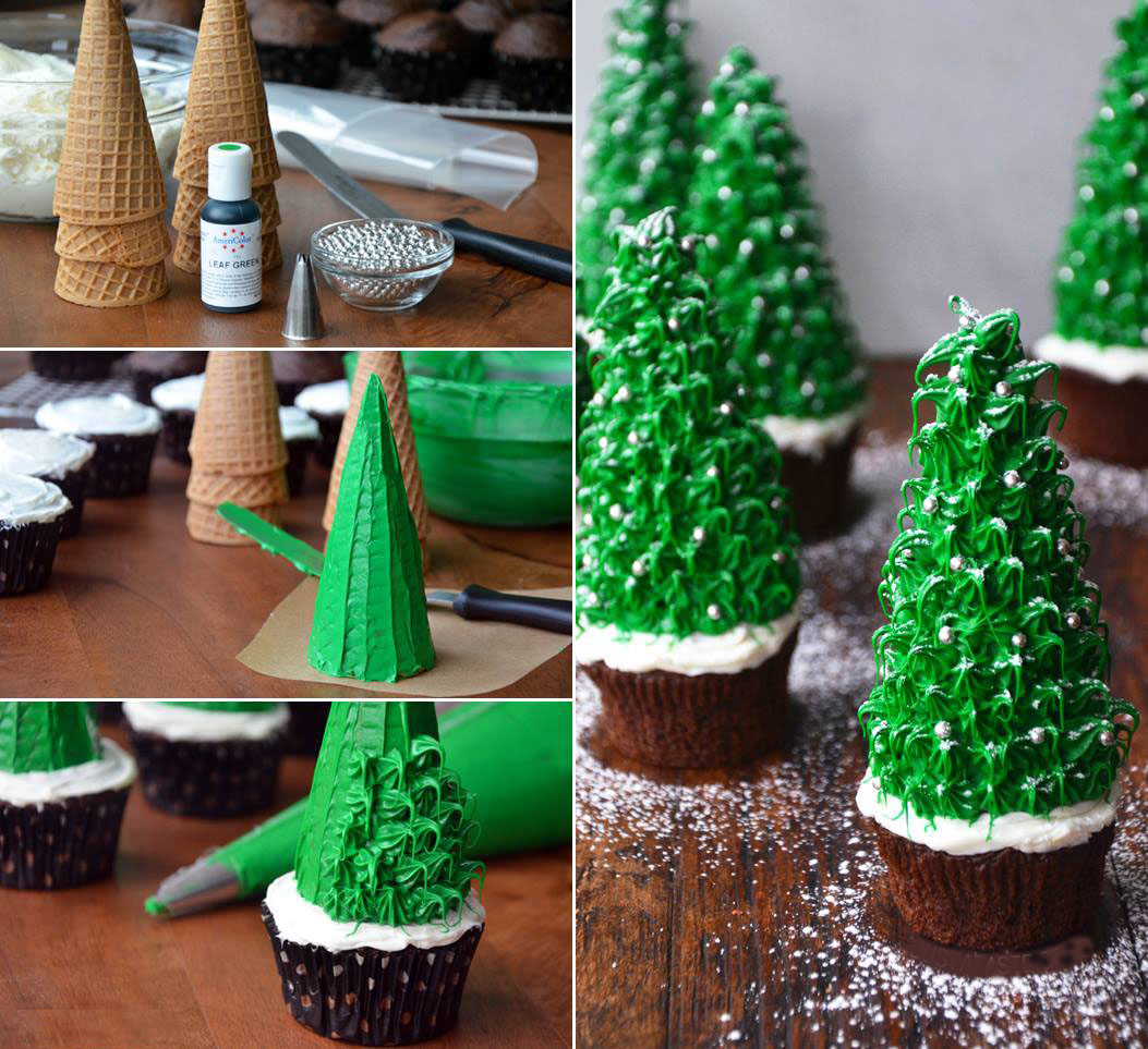 Christmas Tree Cupcake Cone Recipe