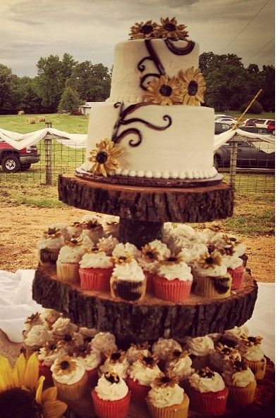Country Cupcake Wedding Cakes Country Cupcake Wedding Cakes