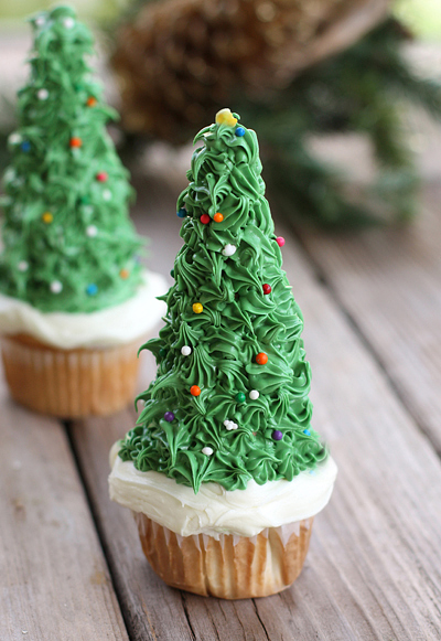 Cupcake Ice Cream Cone Christmas Trees