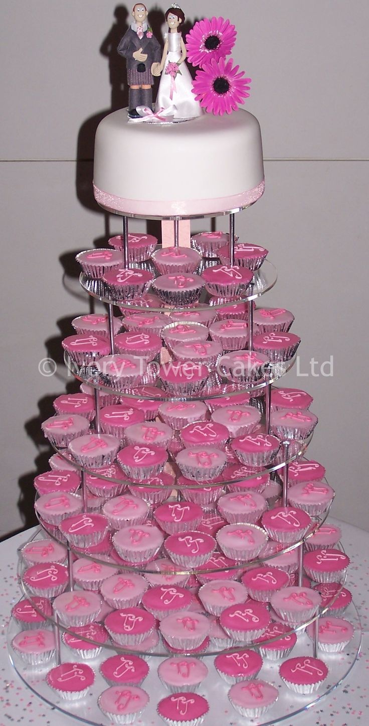 Cupcake Wedding Cake with Fondant
