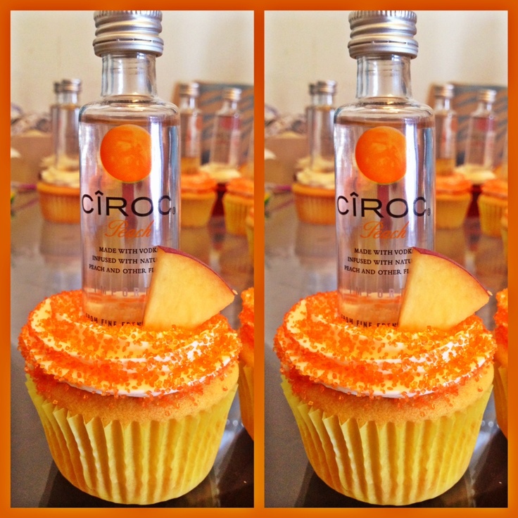 Cupcakes with Ciroc Bottles