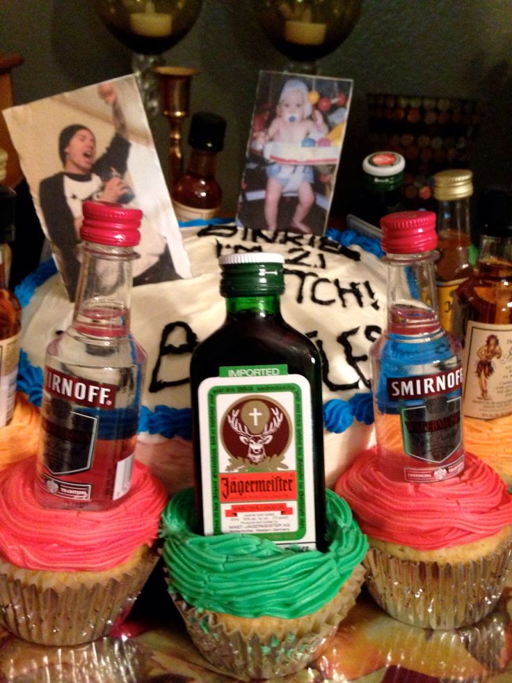 10 Photos of Mini Alcohol Bottle Cupcakes 10 Photos of Mini Alcohol Bottle Cupcakes