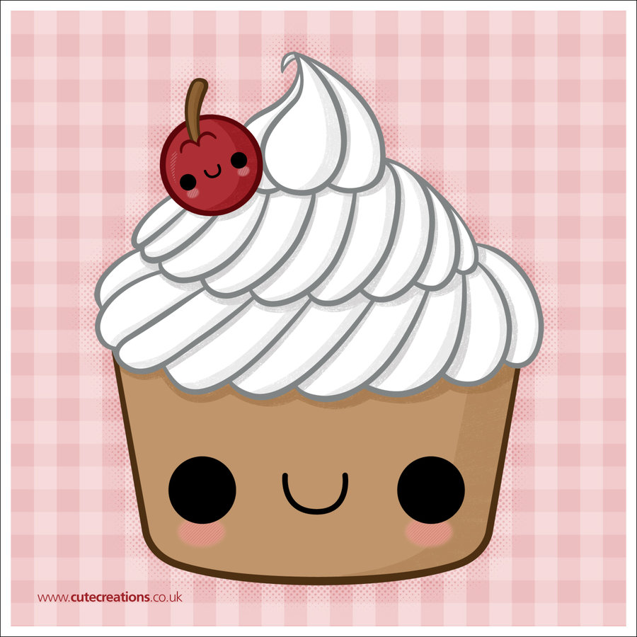 Cute Cartoon Cupcake Drawings