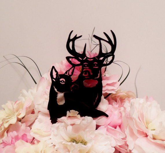 Deer Wedding Cake Topper Deer Wedding Cake Topper
