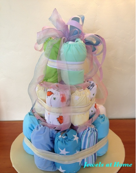 Diaper Cake with Clothes Diaper Cake with Clothes