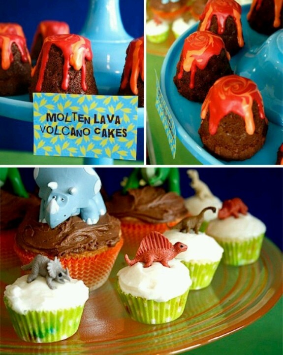 Dinosaur Birthday Party Cupcakes